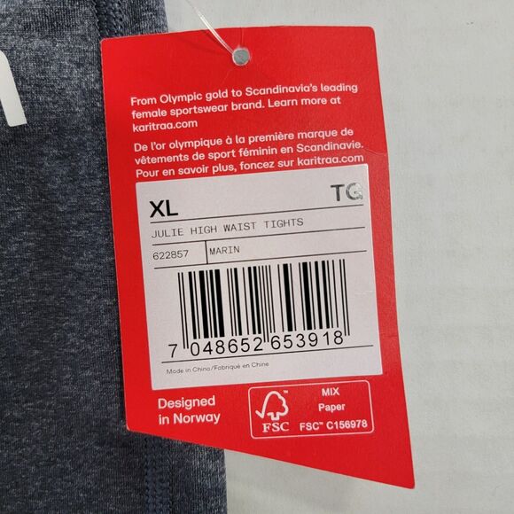 Kari Traa Julie High Waist Leggings Women’s Size XL Marin 622857 - Picture 13 of 16